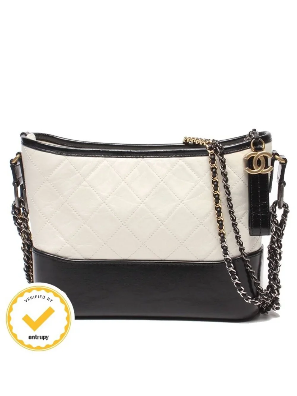 Chanel Shoulder Bag Gabrielle de Double Chain Silver Gold Hobo